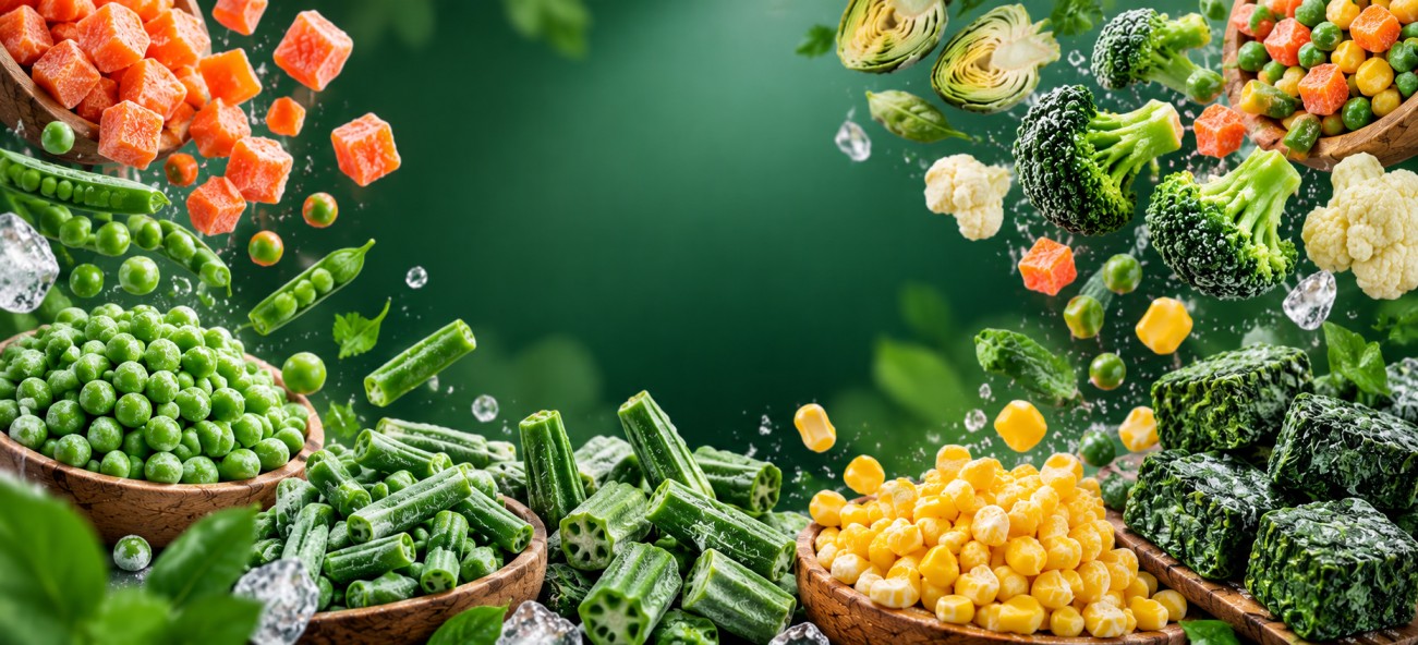 Frozen vegetables supplied by KAMA FOODS from Egypt