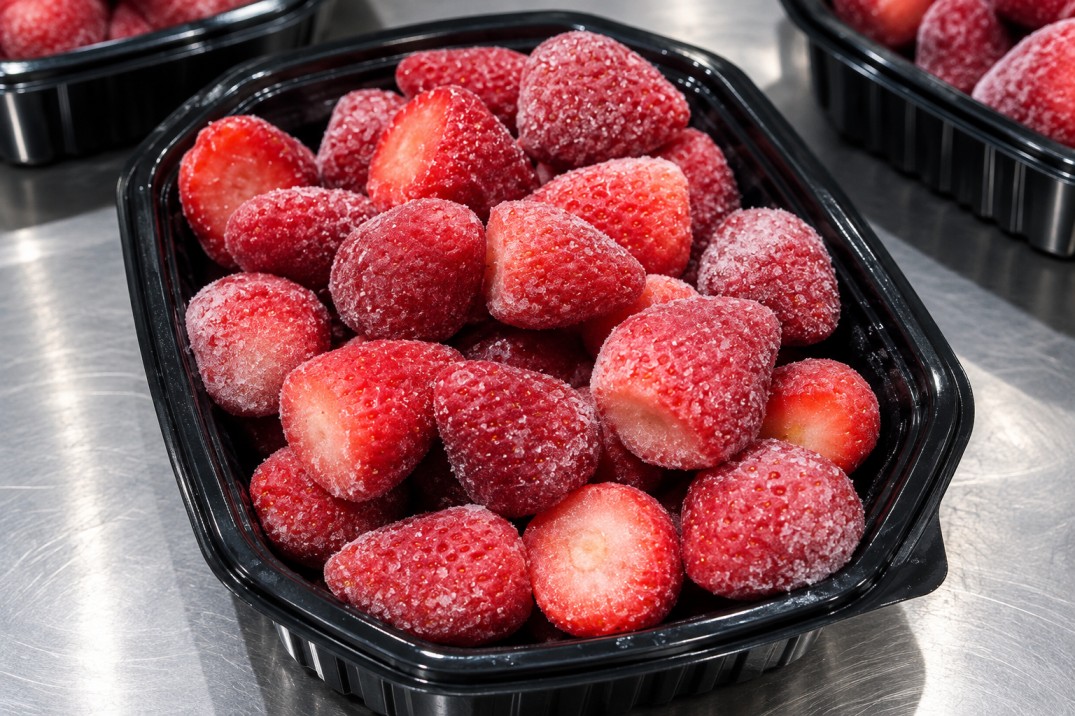 Frozen fruit and vegetable processing and freezing