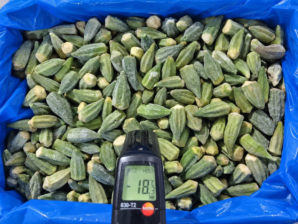 Quality inspection of frozen fruit and vegetable products